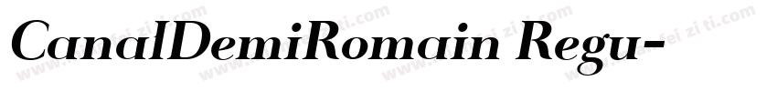 CanalDemiRomain Regu字体转换